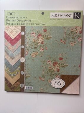 K&Company Classic K Bailey Collection Designer Cardstock 36 Sheets Retired 12x12